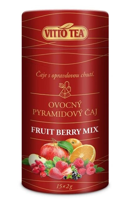 Čaj Vitto ovocný mix 30g tubus pyr.sáčky/15x2g/