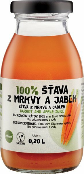 Šťava Zdravo 0,2L mrkva jablko 100%