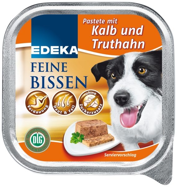 Krm.pes teľ.morč.150g EDEKA vanička
