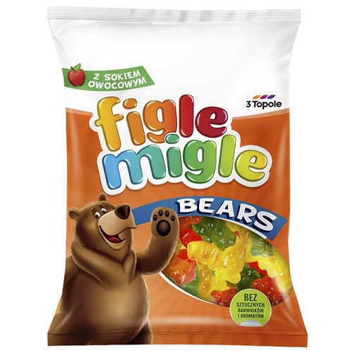 Cukríky Figle migle baars 80g