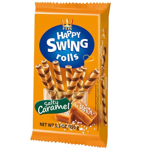 Trubičky Happy Swing 150g slaný karamel