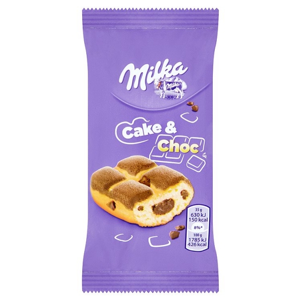 Pečivo Milka Cake choc 35g s čokoládovou náplňou
