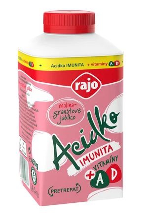 Mlieko acidko 1% 450g malina -granátové jablko