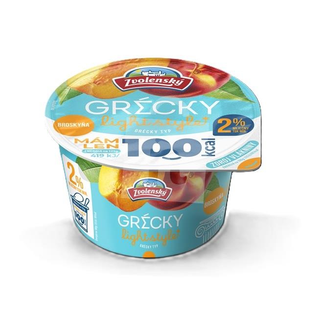 Jogurt Zvolen grécky125g light broskyňa