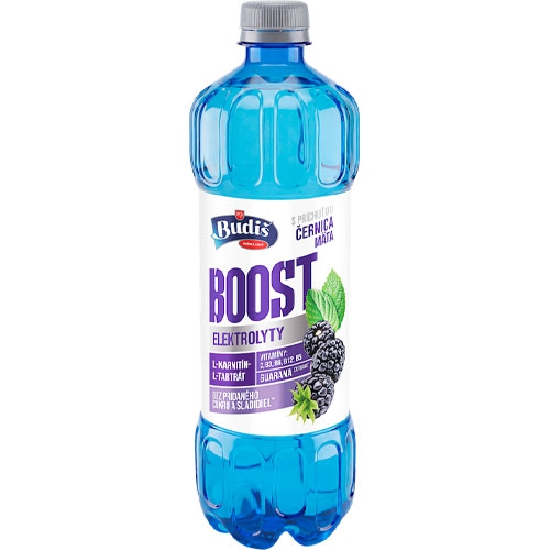 Min.Budiš 0,75L Boost PET černica mäta