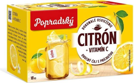 Čaj ovocný citrón+vitamín C 36g Poprad