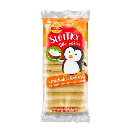 Piškóty Sed.220g koko dlhé