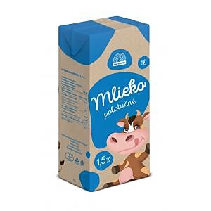 Mlieko trvan.1,5% 1L Milksemi-skimmed