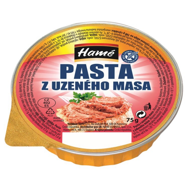 Paštika pasta z údeného mäsa 75g/Hame/