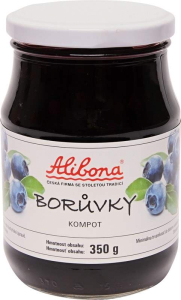 Kompót čučoriedky 350gPP150g Alibona