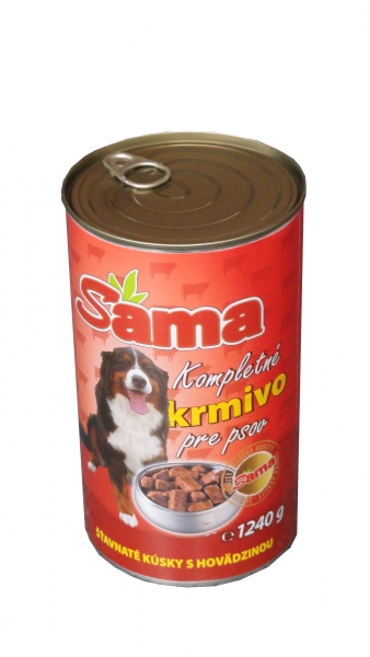 Konz.Sama 1,24kg pes-hovädz.