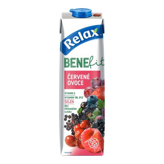 Džús Relax 1L benef.červ.ovocie