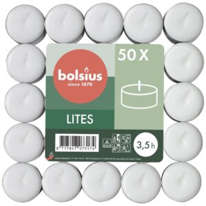 Sviečka čaj.50ks Bolsiusse basic